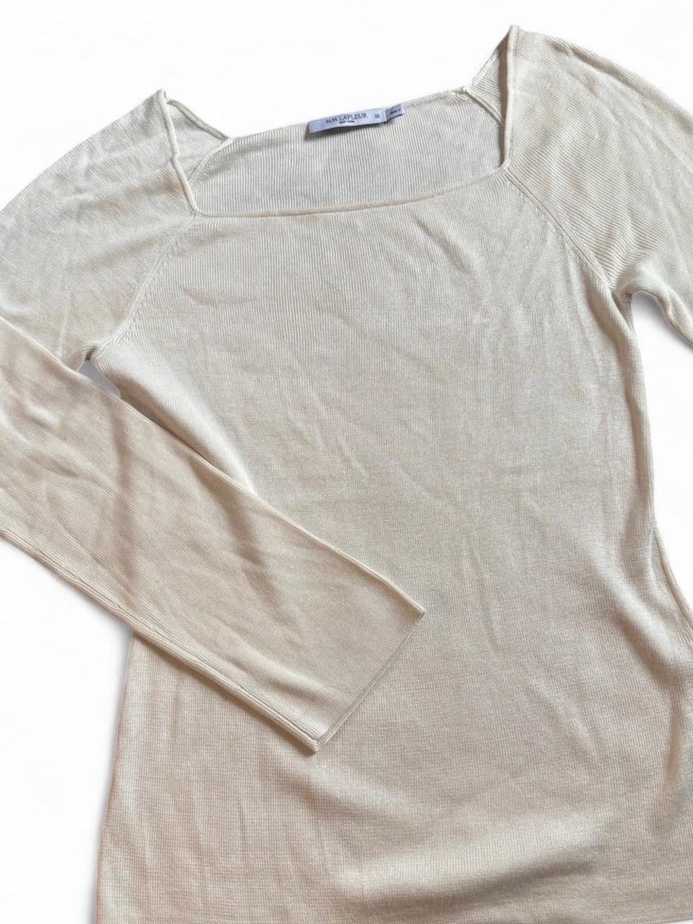 M.M. Lafleur cream long sleeve top